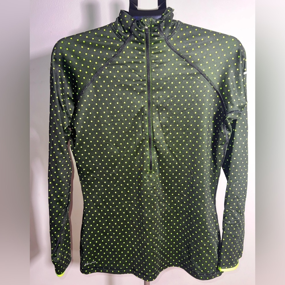 Nike Pro Green compression 1/2 zipper sweater
